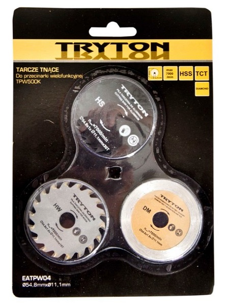 Set of Cutting Saws HSS+Tct+Diamond for Tpw500K - 3 pcs