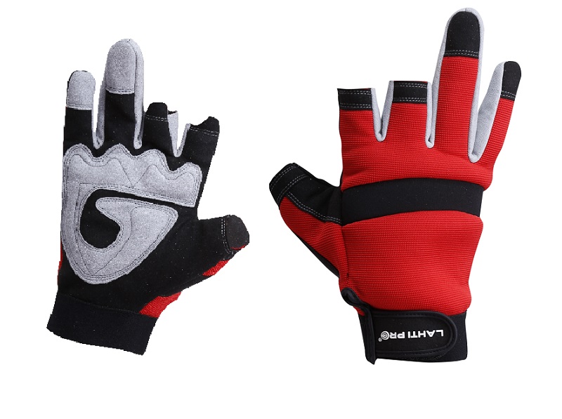 Handskar, st. 8-11, utan 3 fingrar, mikrofiber, spandex, CE, EN 420, LahtiPro L2812