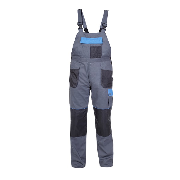 Bib Pants Grey-Blue 100% Cotton, 190Gm2, 3Xl(60) , CE, LAHTI