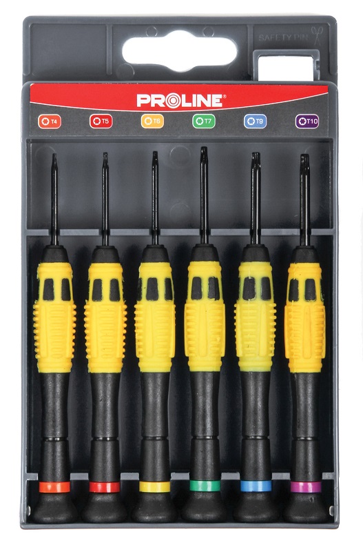Jewellers Screwdriver set TORX T4-T10 6pcs, Proline