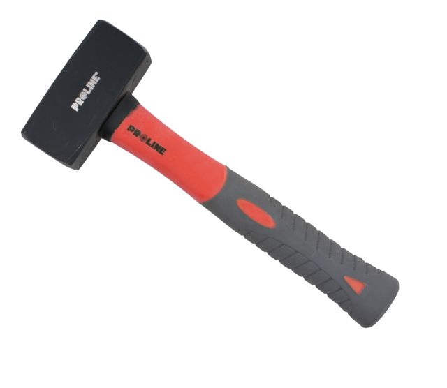 Stone Hammer 1.0 kg, Fibreglass Handle Coated 75%, Proline