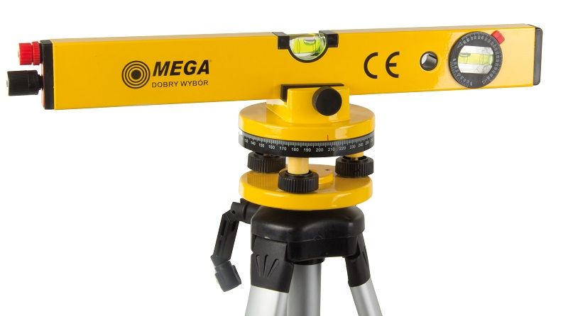 Laserpass, vridbar 400 mm + aluminium stativ, (45-120 cm) med linser, CE