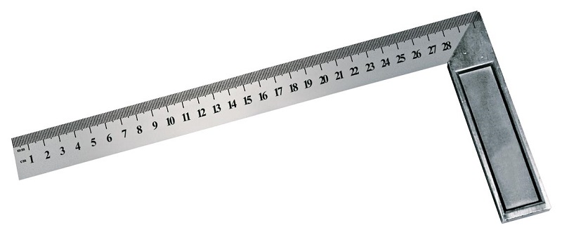 Try Square Size 250 mm. Cast Iron Frame. Stainless Blade (Marked Stainless ), Metric Scale On Both Sides of Blade.