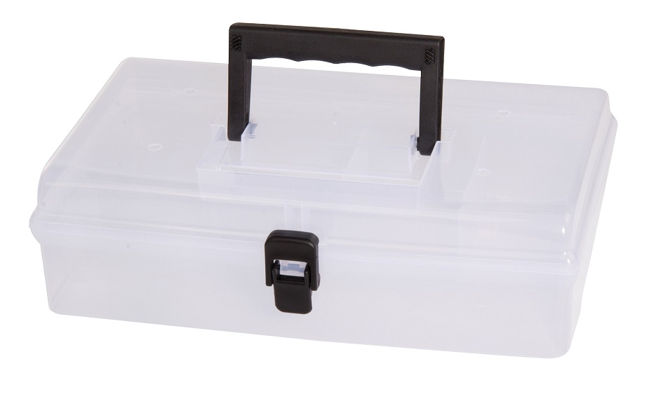 Förvaringsbox, organiser med handtag 5 fack 24.5 x 15 x 85 cm transparent
