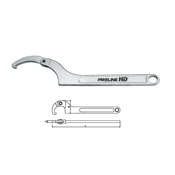 Adjustable Jaw Wrench with Claw 15 x 35–120 x 180 mm, PROLINE HD