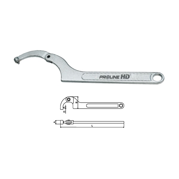 Ledad Haknyckel med Tapp 15 x 35–120 x 180 mm, Proline HD