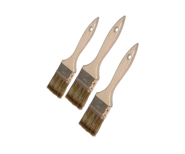 3Pcset Paint Brushes. English Type. Sizes: 24.36.90 mm