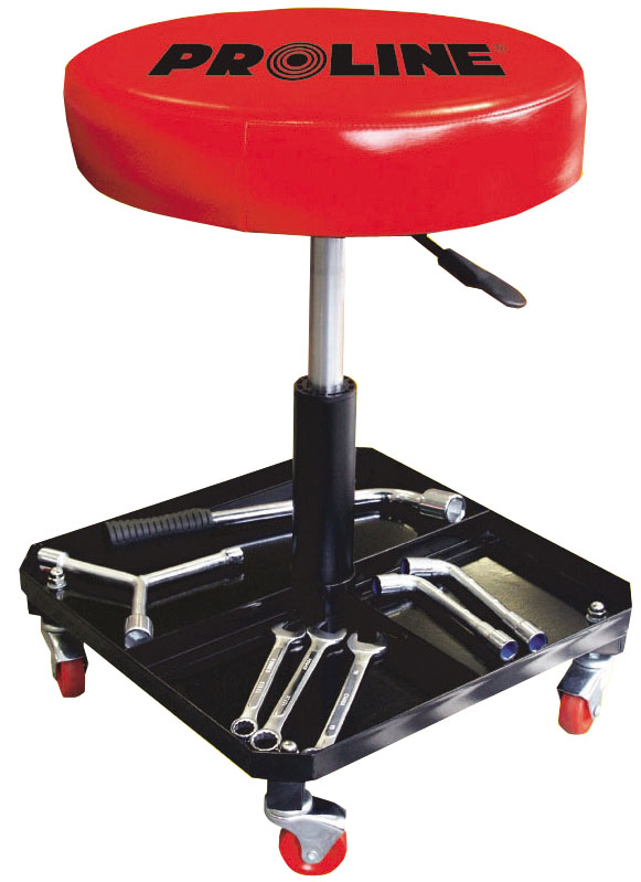Pneumatic workshop seat on wheels, 5.7 kg