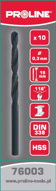 HSS Spiralborr 4, 1 mm, 10-pack, Proline