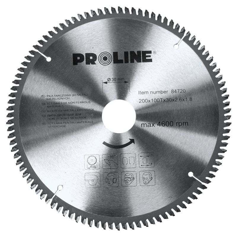 Circular Saw for Non-Ferrous Metals 210 mm, 100T, 30 mm, Proline