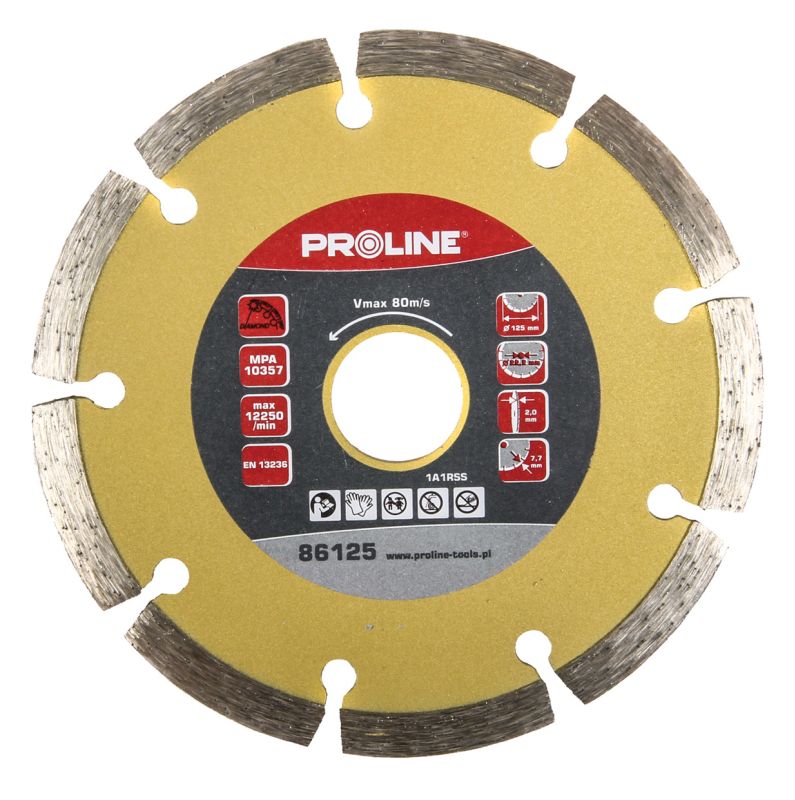 Segmented Diamond Blade 115 mm x 1.8 mm x 7.5 mm x 22.2 mm, Proline