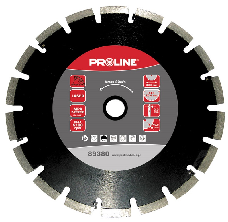 Diamantskiva Laser (Asfalt) 350 mm, 2.9 mm, 8 mm, 25.4 mm, Proline