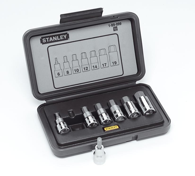 Bitshylsor HEX 1/2, sats 7 st. 6-19 mm