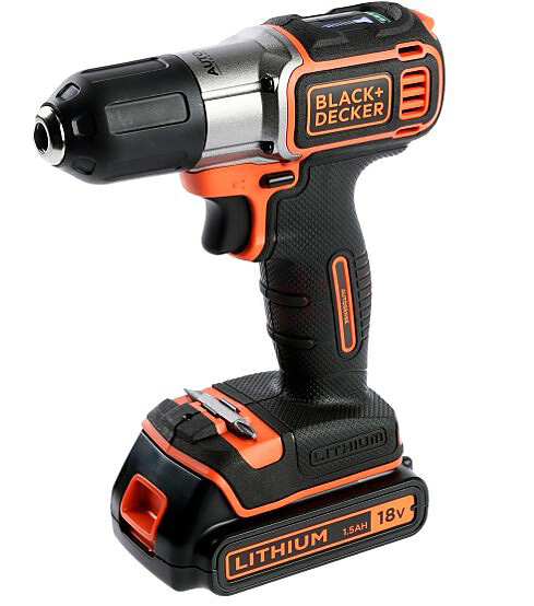 Drill Cordless Autosense 18V 1.5Ah, 2 Aku