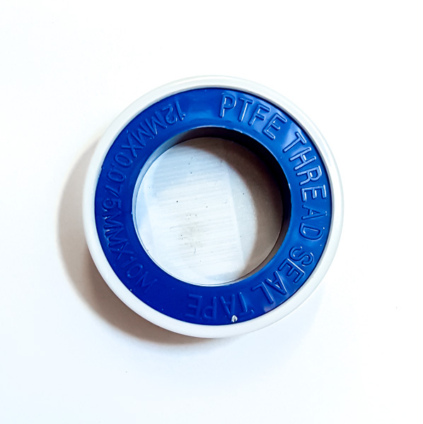 Teflontape, tätning för plast- och metallgängor, 12 x 0, 075 mm, l=10 m, vit