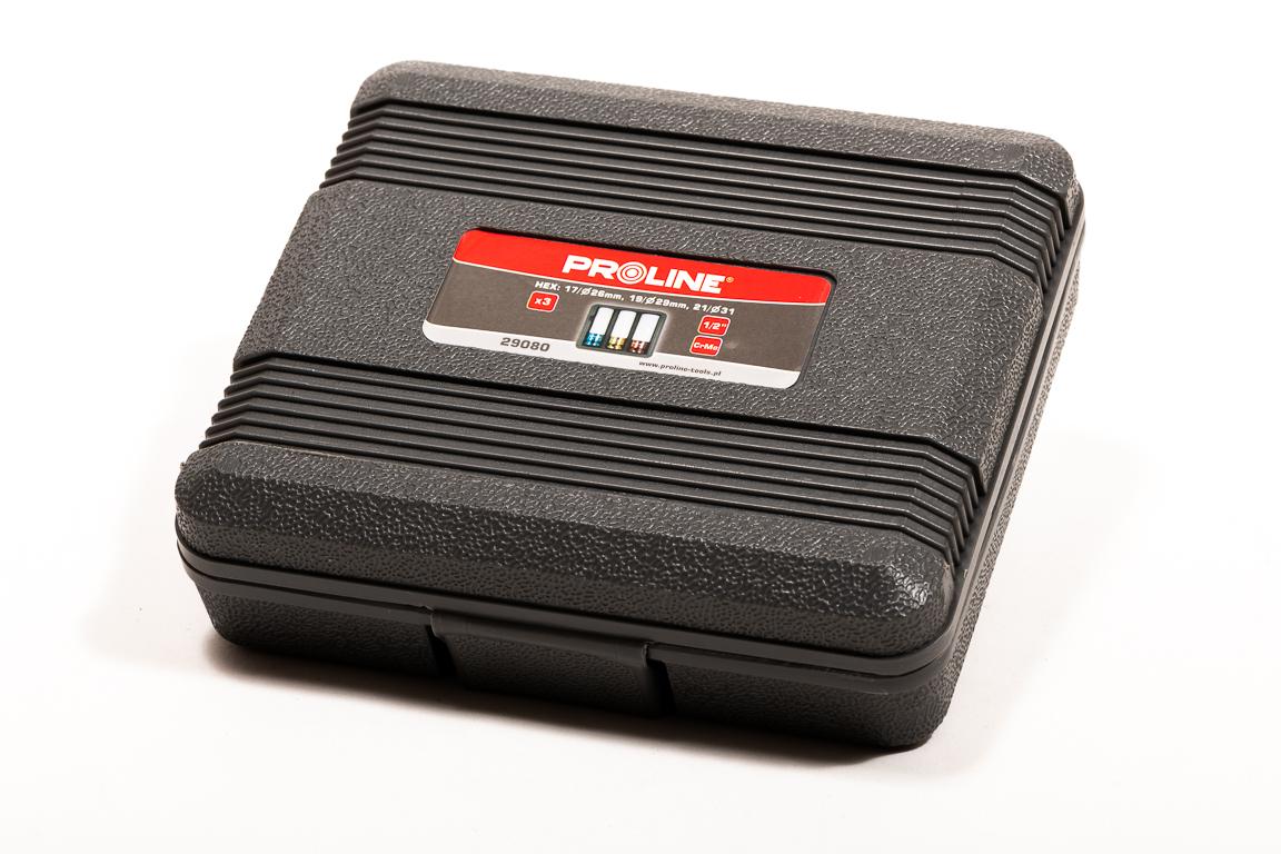 Impact Socket set 1/23 Pieces 17 mm, 19 mm, 21 mm for Alloy Wheels, Proline