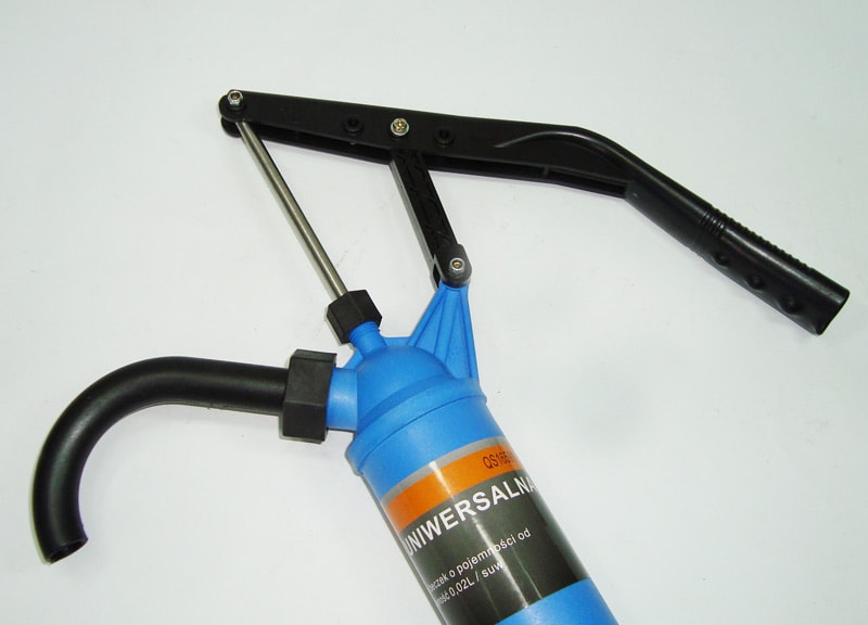 Hand pump, composit, for fuel or oil