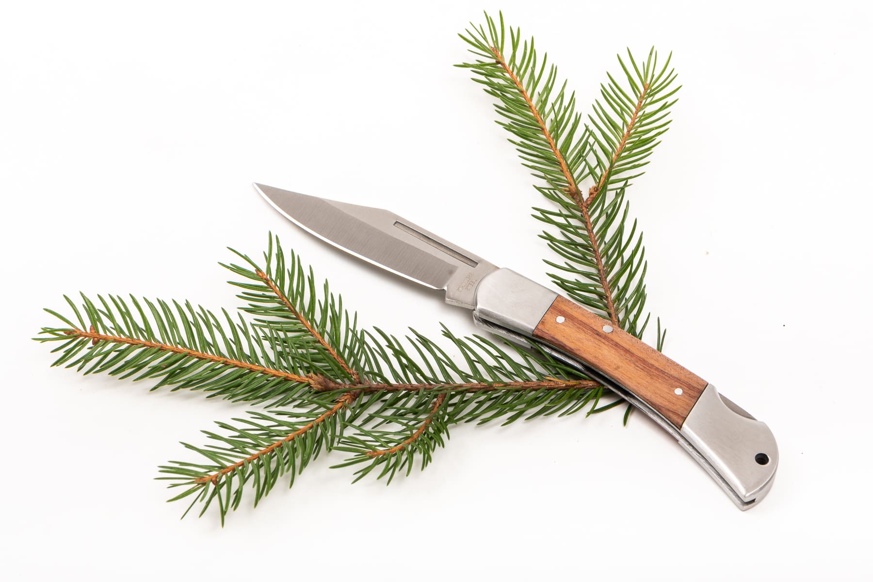 Folding Universal Knife 80 mm with Wooden Handle, Stainless Steel, Proline