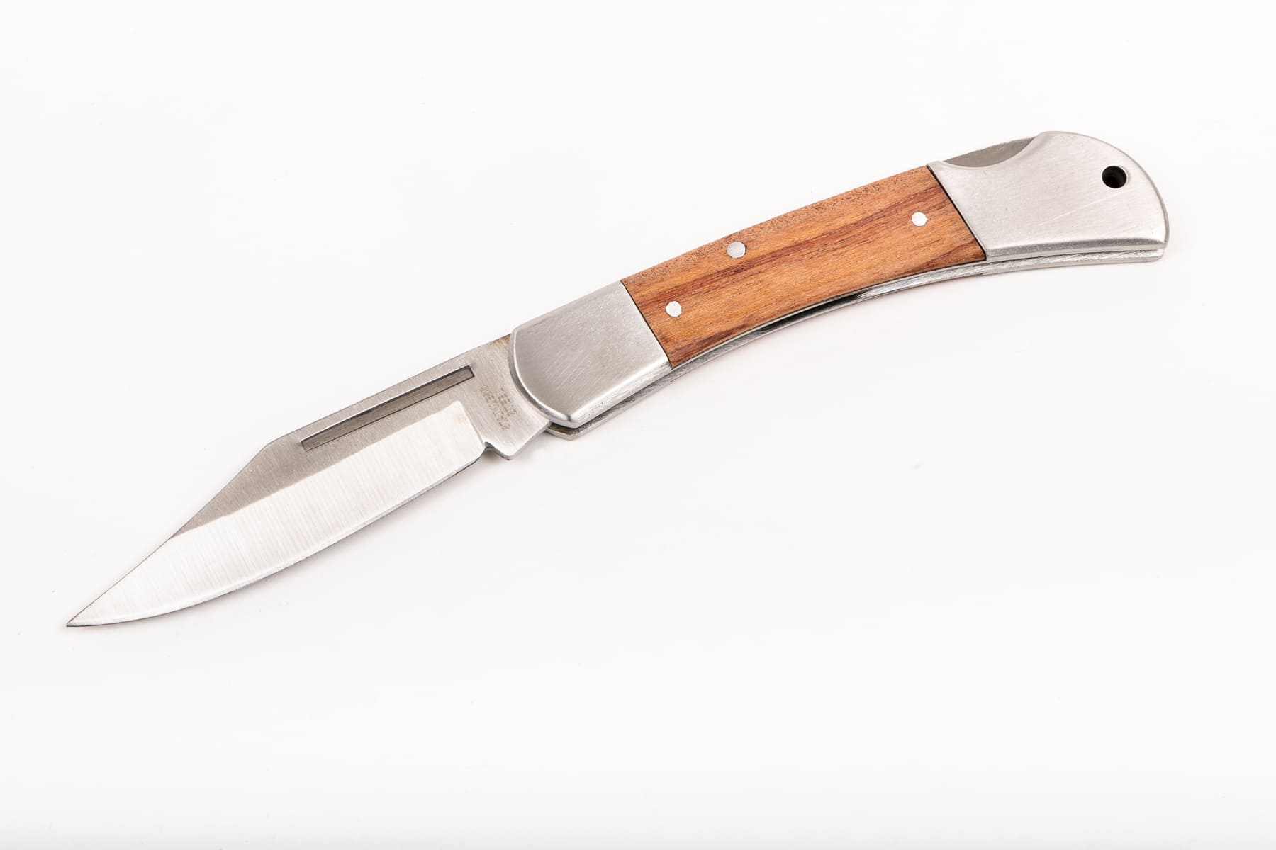 Folding Universal Knife 80 mm with Wooden Handle, Stainless Steel, Proline