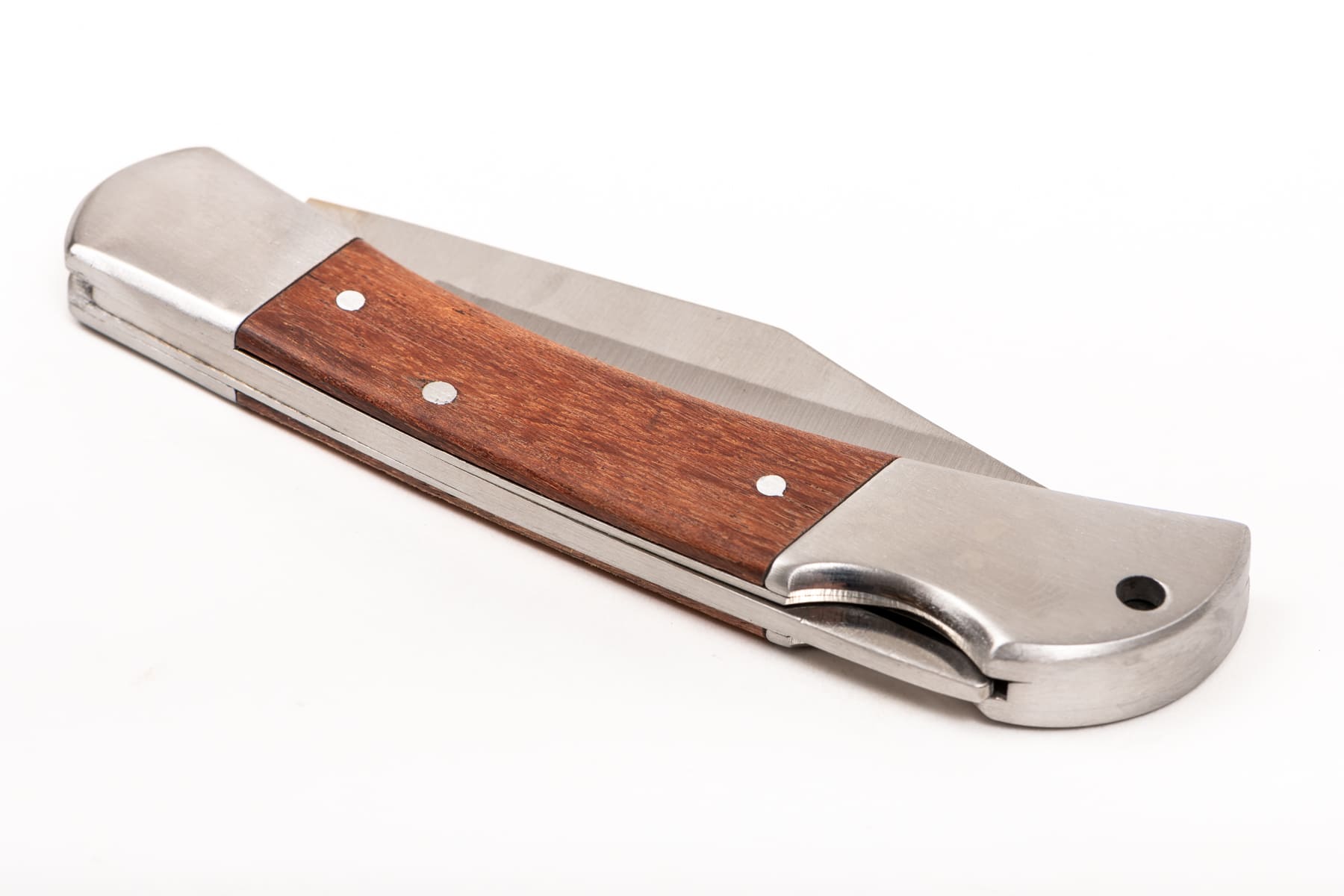 Folding Universal Knife 80 mm with Wooden Handle, Stainless Steel, Proline