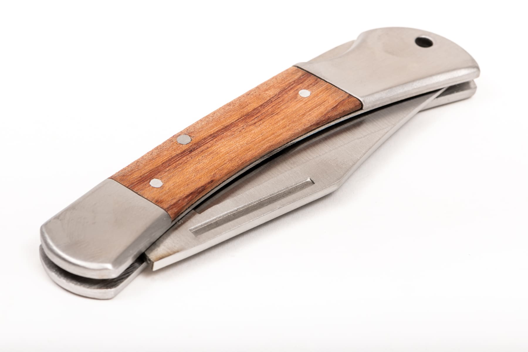 Folding Universal Knife 80 mm with Wooden Handle, Stainless Steel, Proline