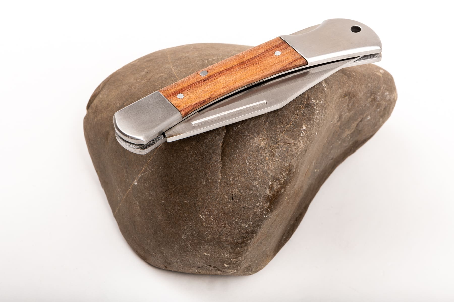 Folding Universal Knife 80 mm with Wooden Handle, Stainless Steel, Proline