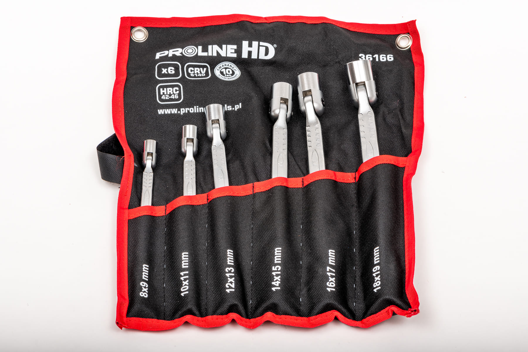 Socket Wrench set 6 Pieces 8 x 9–18 x 19 mm Chrome Vanadium, Proline-HD