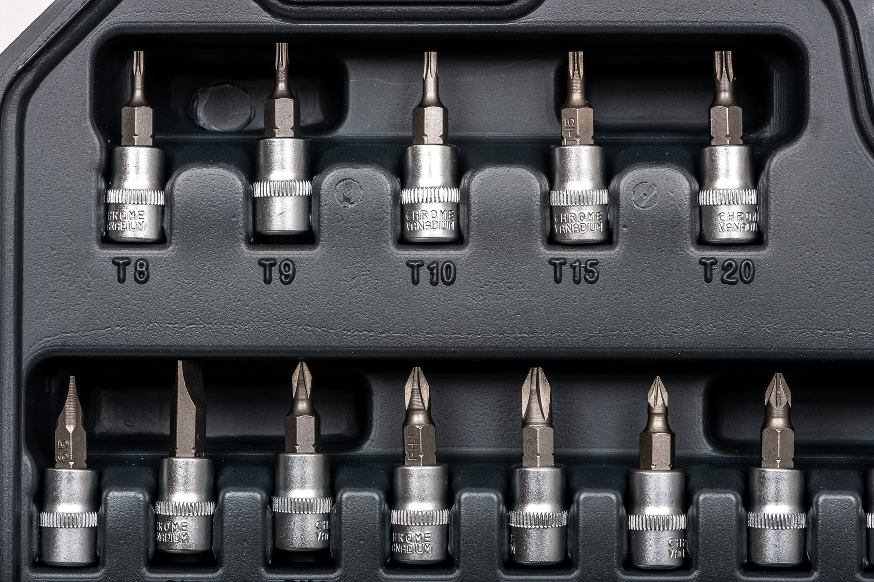 Socket set 150 pcs 1/41/23/84-32 mm, Proline