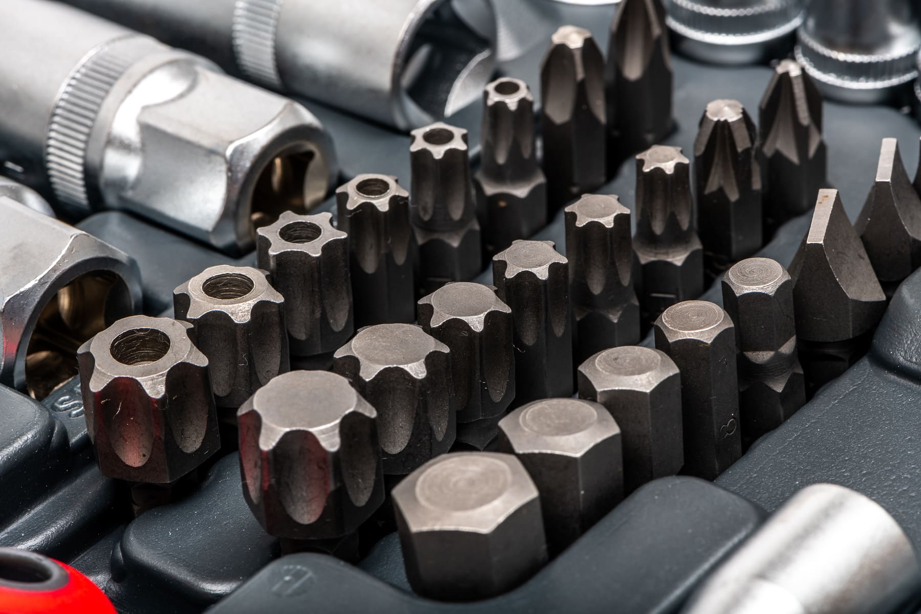 Socket set 150 pcs 1/41/23/84-32 mm, Proline