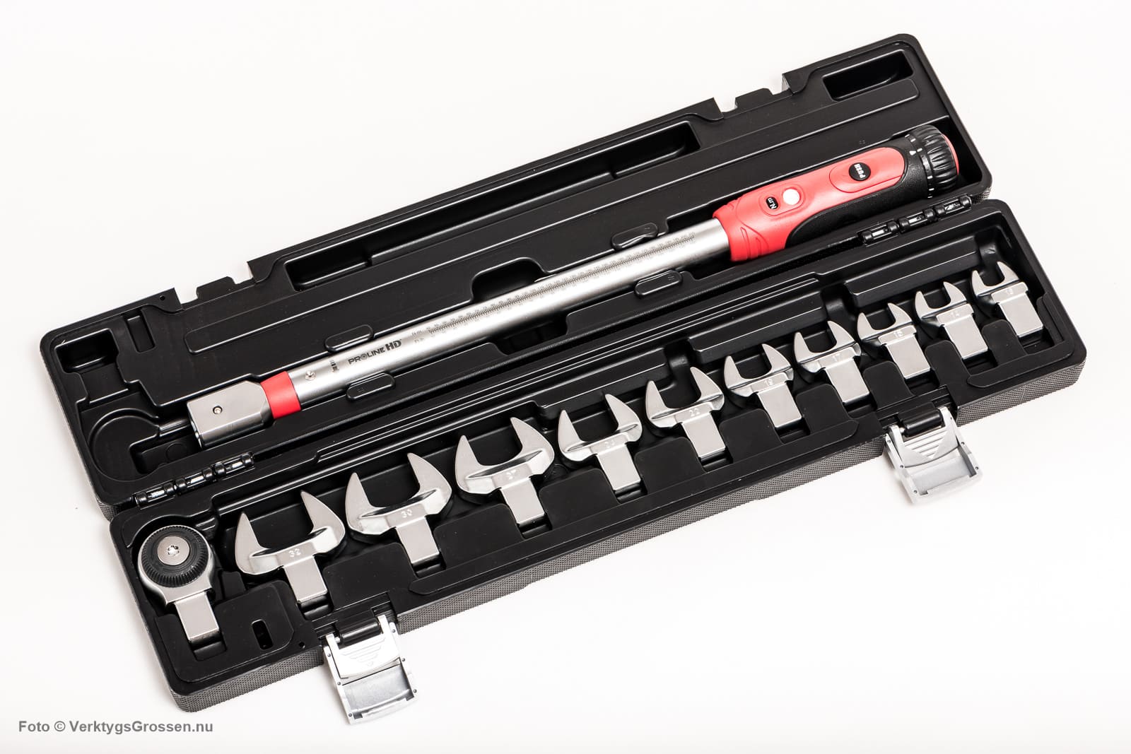 Torque Wrench 1/220-200 NM with 10 Socket-Head and Socket Adapter, Proline HD