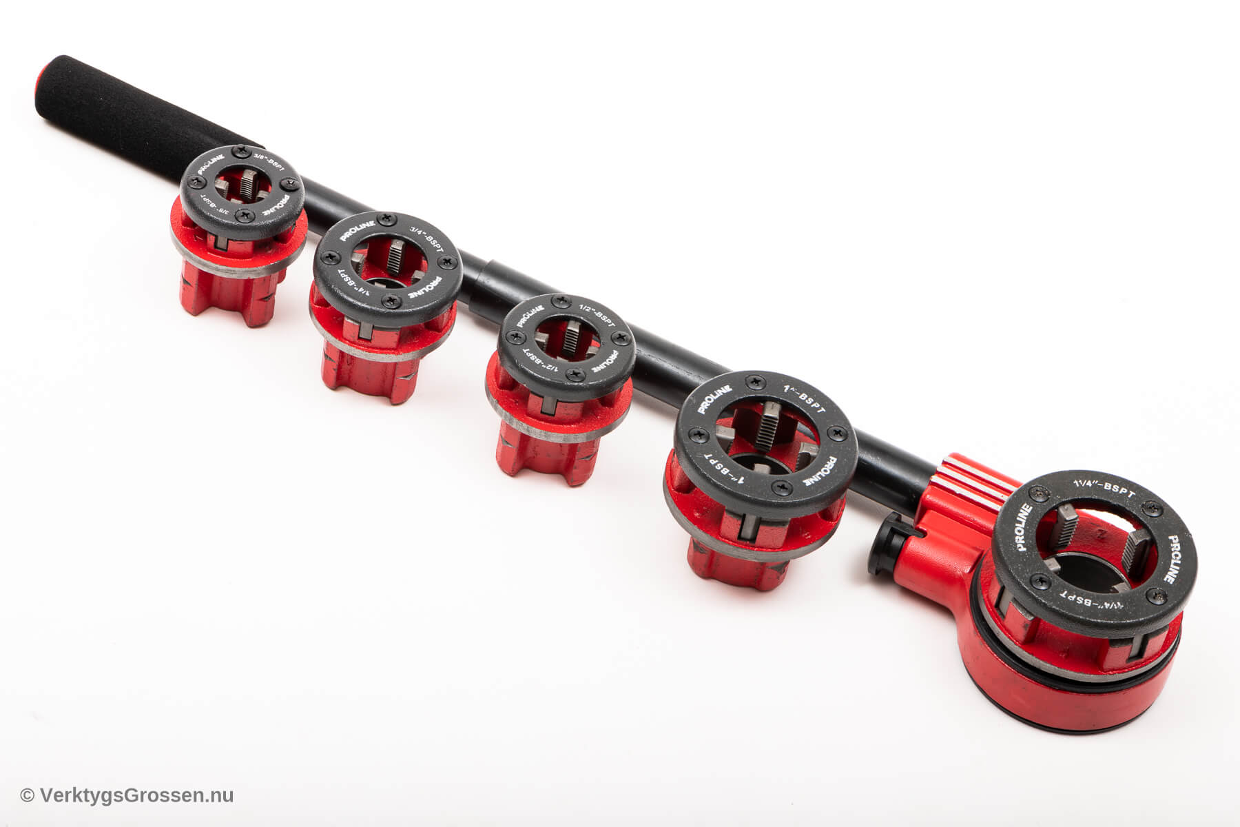 Ratchet Die set 3/8, 1/2, 3/4, 1, 11/4, Proline