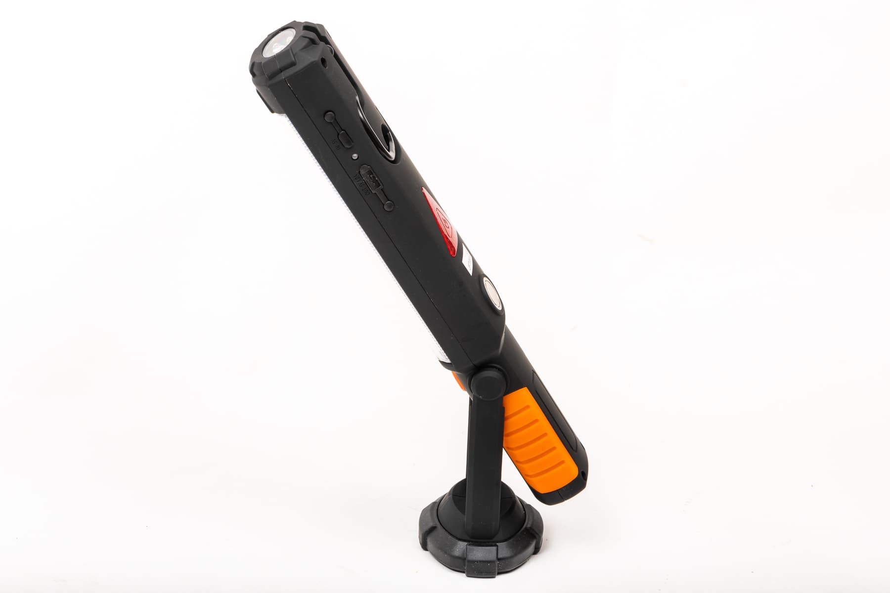 Starkt arbetslampa COB LED 450LM + 25LM varningsblink, laddbar, magnet och krok, USB