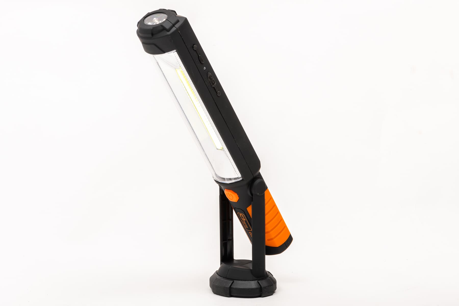 Starkt arbetslampa COB LED 450LM + 25LM varningsblink, laddbar, magnet och krok, USB