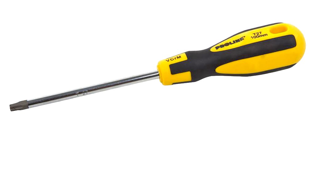 TORX Security Screwdriver with Hole T10-T40100 mm, Magnetic, Soft-Touch, CrV Mo, Proline