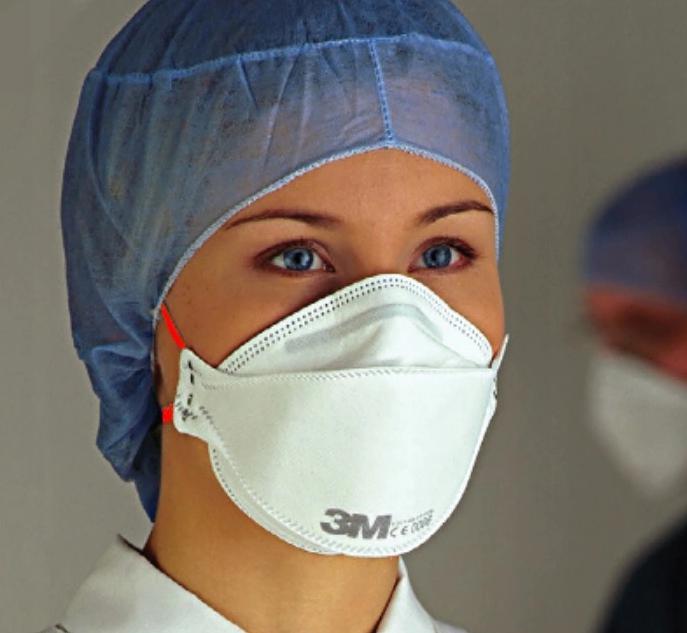 Andningsskydd 1st, andningsmask 3m AURA 1863+ skyddar mot virus bakterier m.m. FFP3, CE