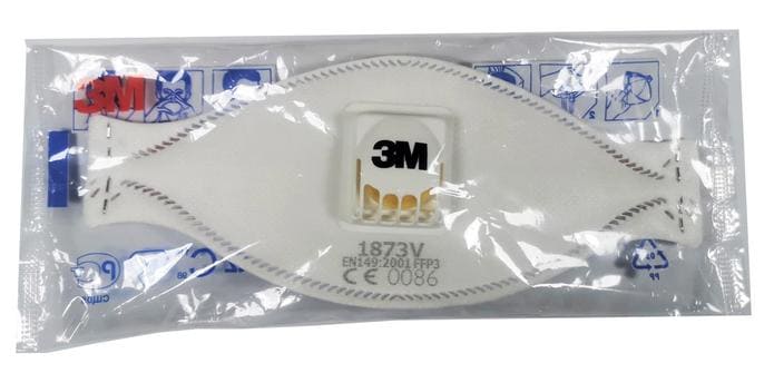 Andningsskydd, 1st andningsmask 3m™ Aura™ 1873V+ skyddar mot virus bakterier m.m. FFP3, CE