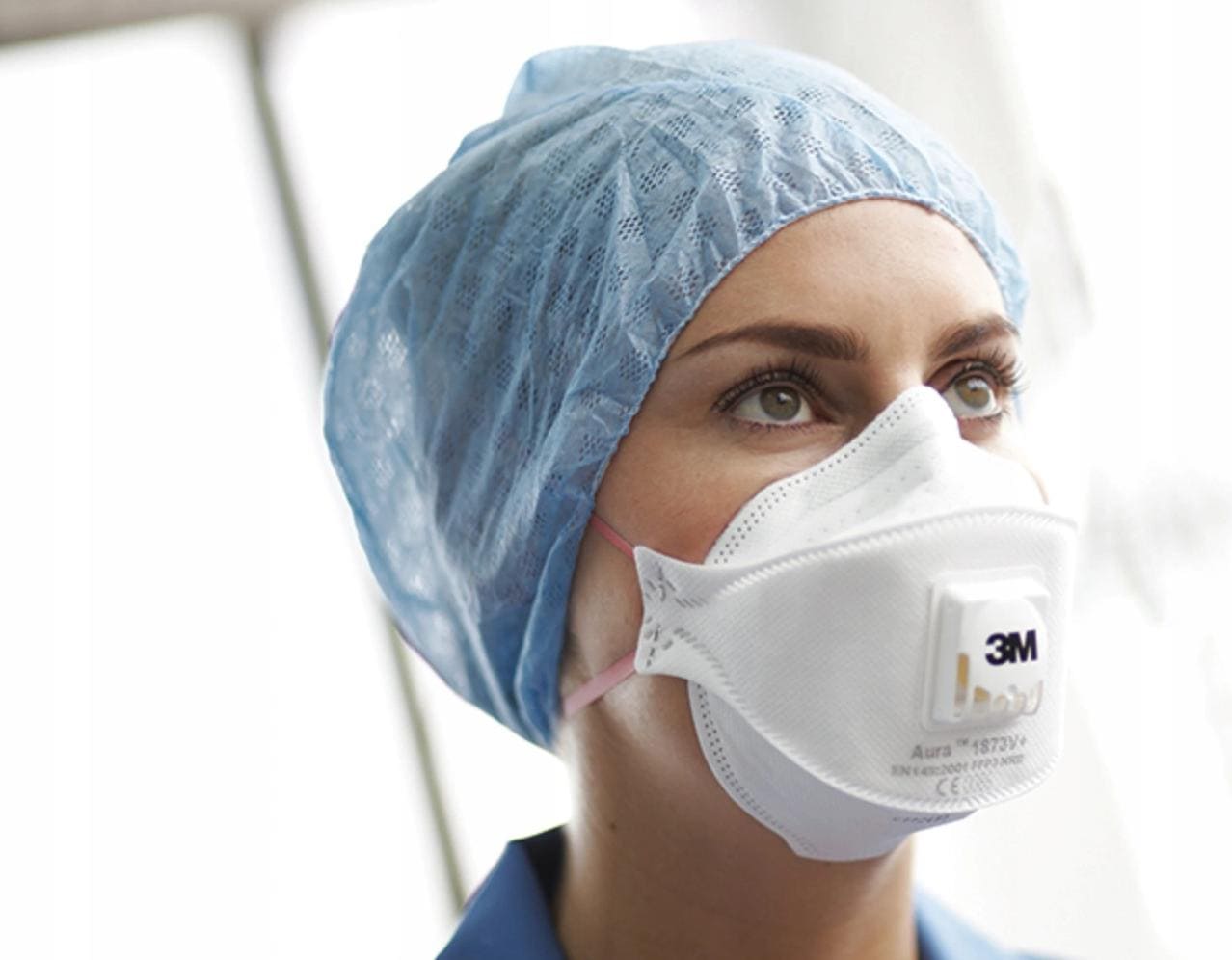 Andningsskydd, 1st andningsmask 3m™ Aura™ 1873V+ skyddar mot virus bakterier m.m. FFP3, CE