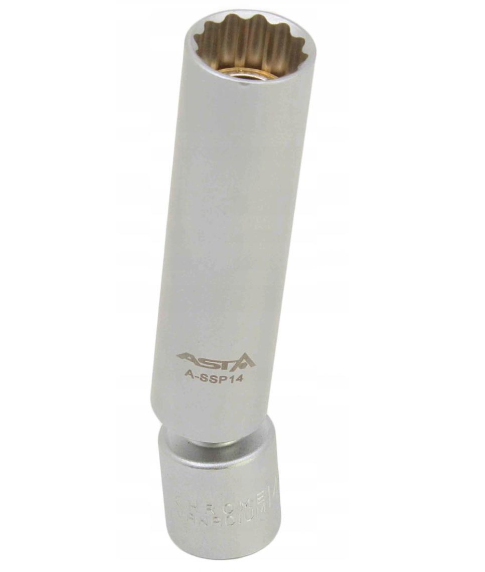 Tändstiftshylsa 14 mm 3/8 med LED, 12-kant för BMW, Asta