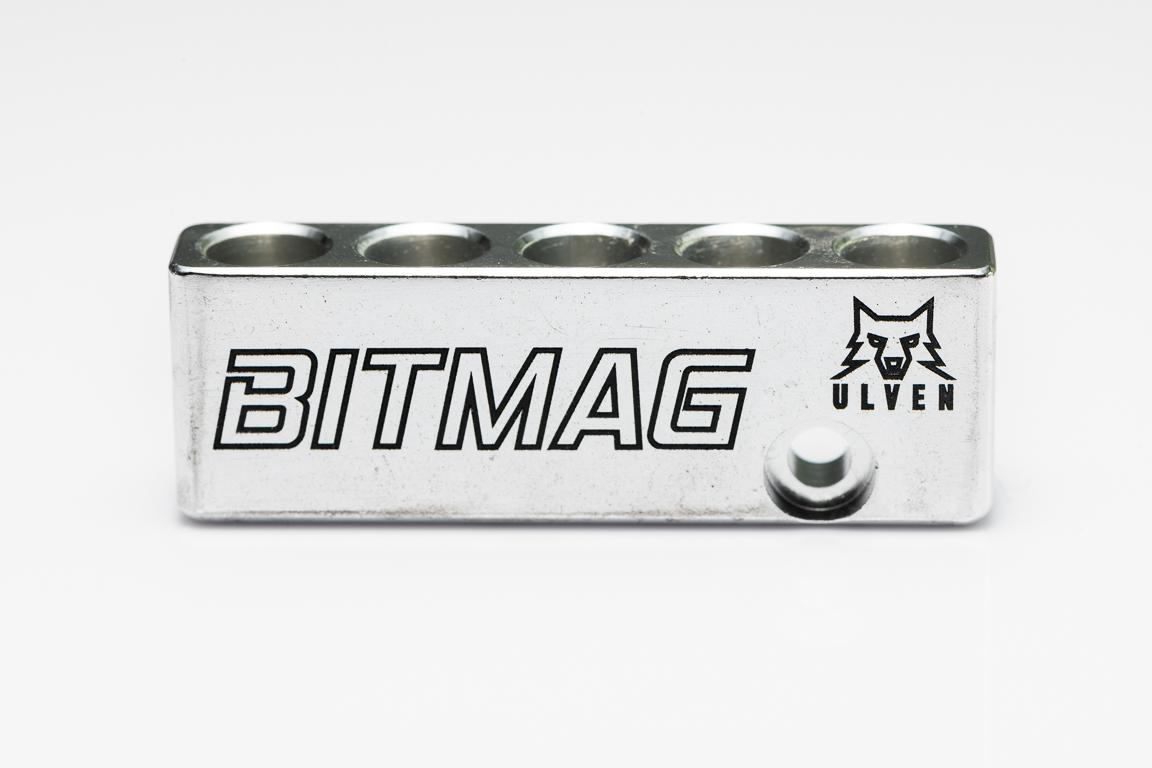 BitMag magnetisk bitshÃ¥llare i aluminium monterad pÃ¥ skruvdragare