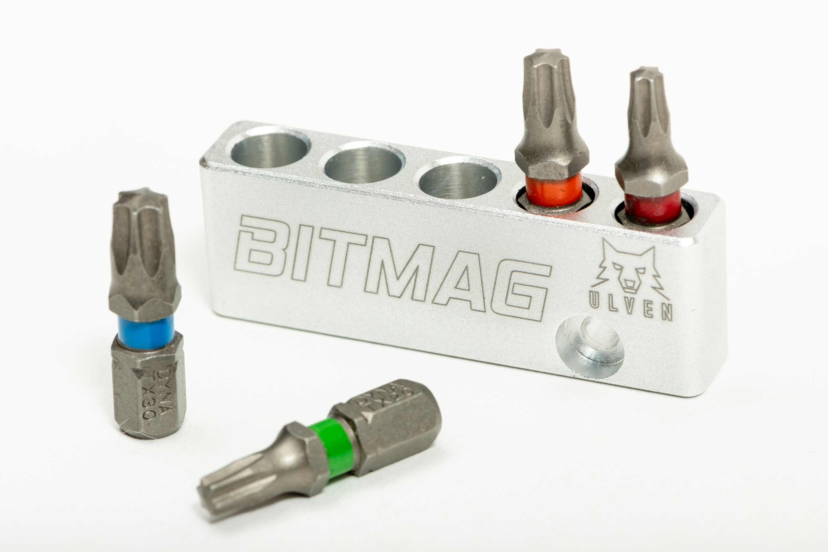 BitMag magnetisk bitshÃ¥llare i aluminium monterad pÃ¥ skruvdragare