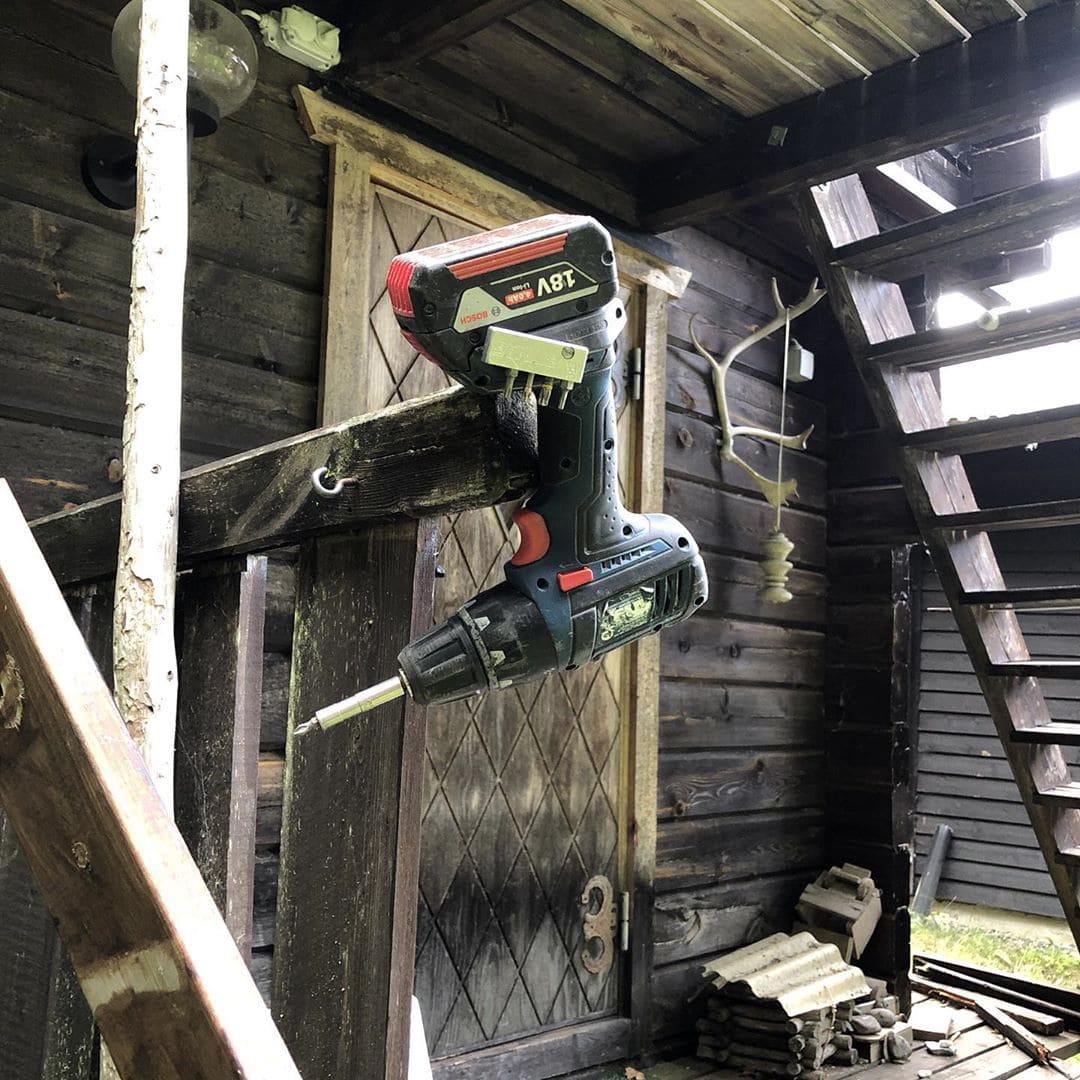 BitMag magnetisk bitshÃ¥llare i aluminium monterad pÃ¥ skruvdragare