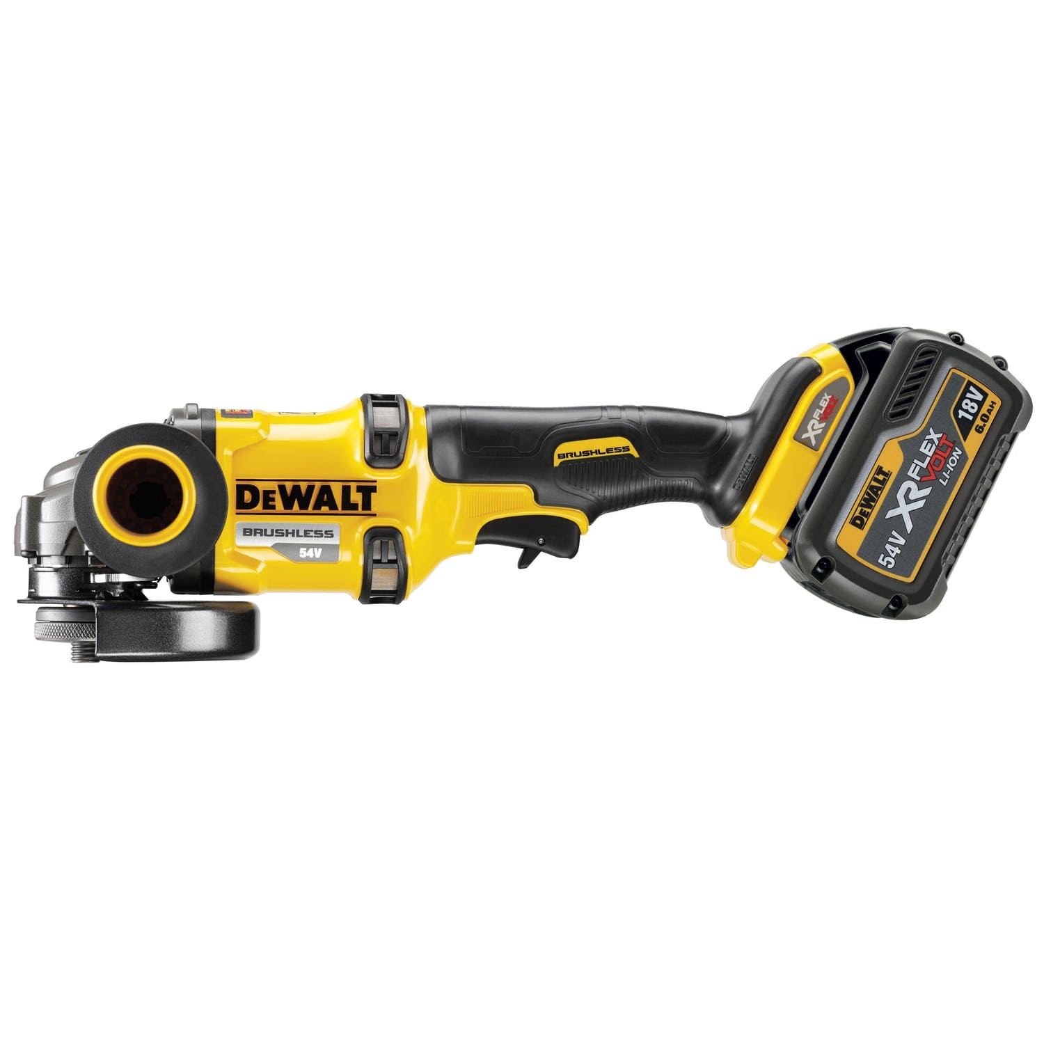 Vineklslip 54V 6.0Ah XR FlexVolt Li-Ion sladdlös, borstfri 125 mm (5), utan batteri och laddare, DEWALT