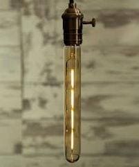 Vintage glödlampor LED E27 T30 4W lång 360lm, 2500K varmt gulaktigt ljus, 4st