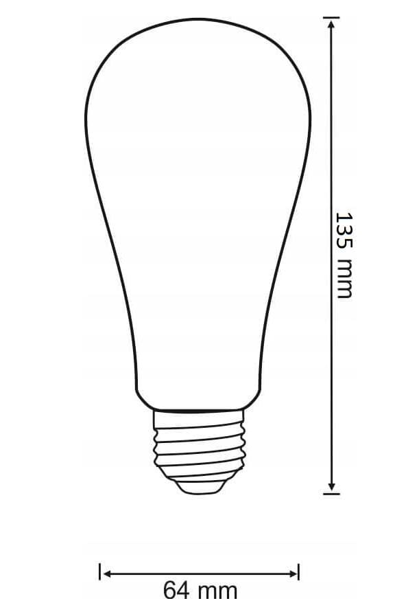 Vintage glödlampor LED E27 ST64 Edison 6W 540lm, 2500K varmt gulaktigt ljus, 4st