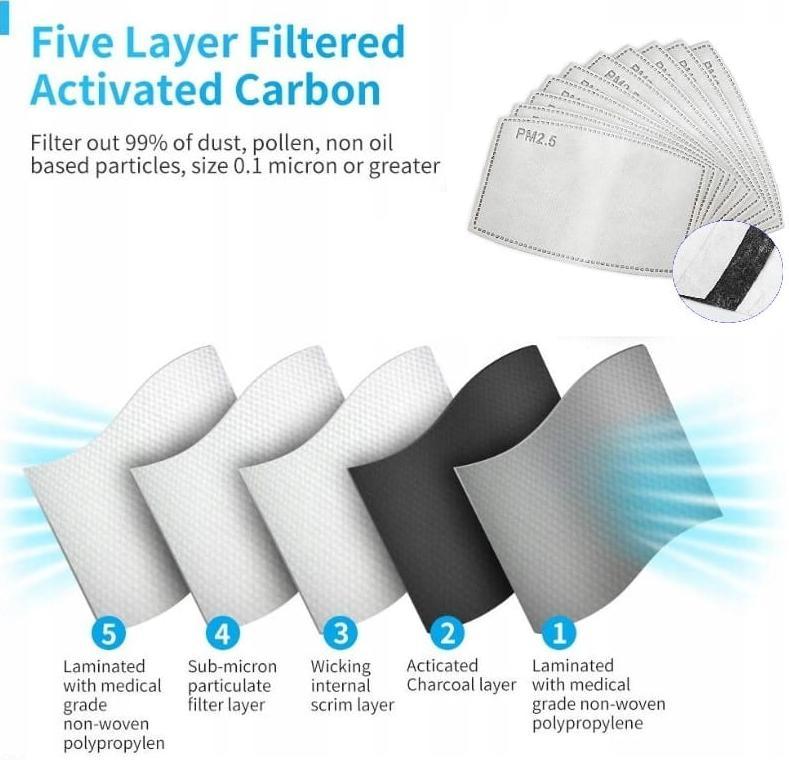 Filter för andningsskydd 10st, skyddar mot virus bakterier m.m. MP 2.5 FFP2 N95