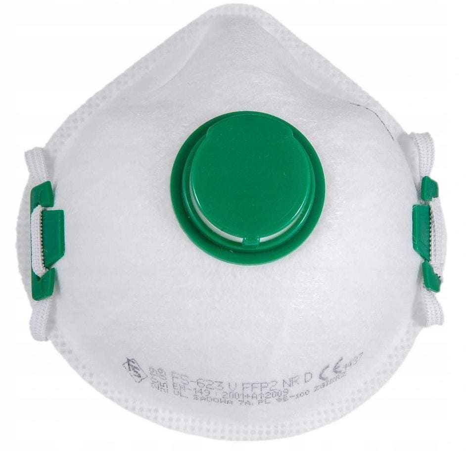 Andningsskydd 1st, andningsmask med ventil, FS-623V FFP2 NR D, CE (säljs i 3 pack)