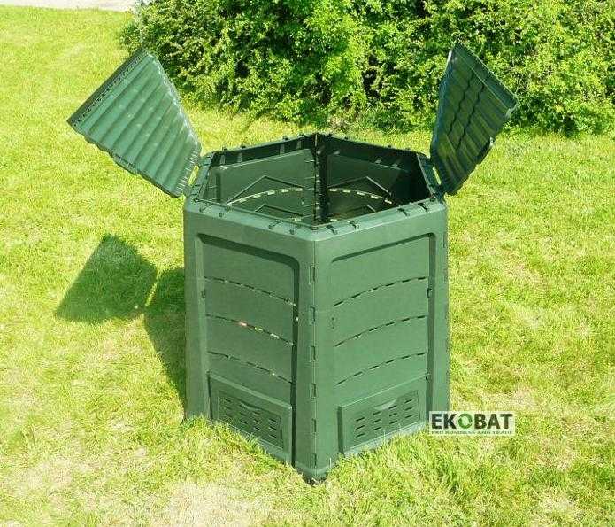 Kompostbehållare 820L, kompostbox för varm kompost utomhus åretrunt, THERMOQUICK® EXPRESS 800