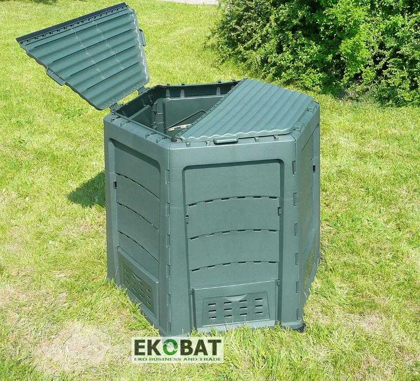 Kompostbehållare 820L, kompostbox för varm kompost utomhus åretrunt, THERMOQUICK® EXPRESS 800