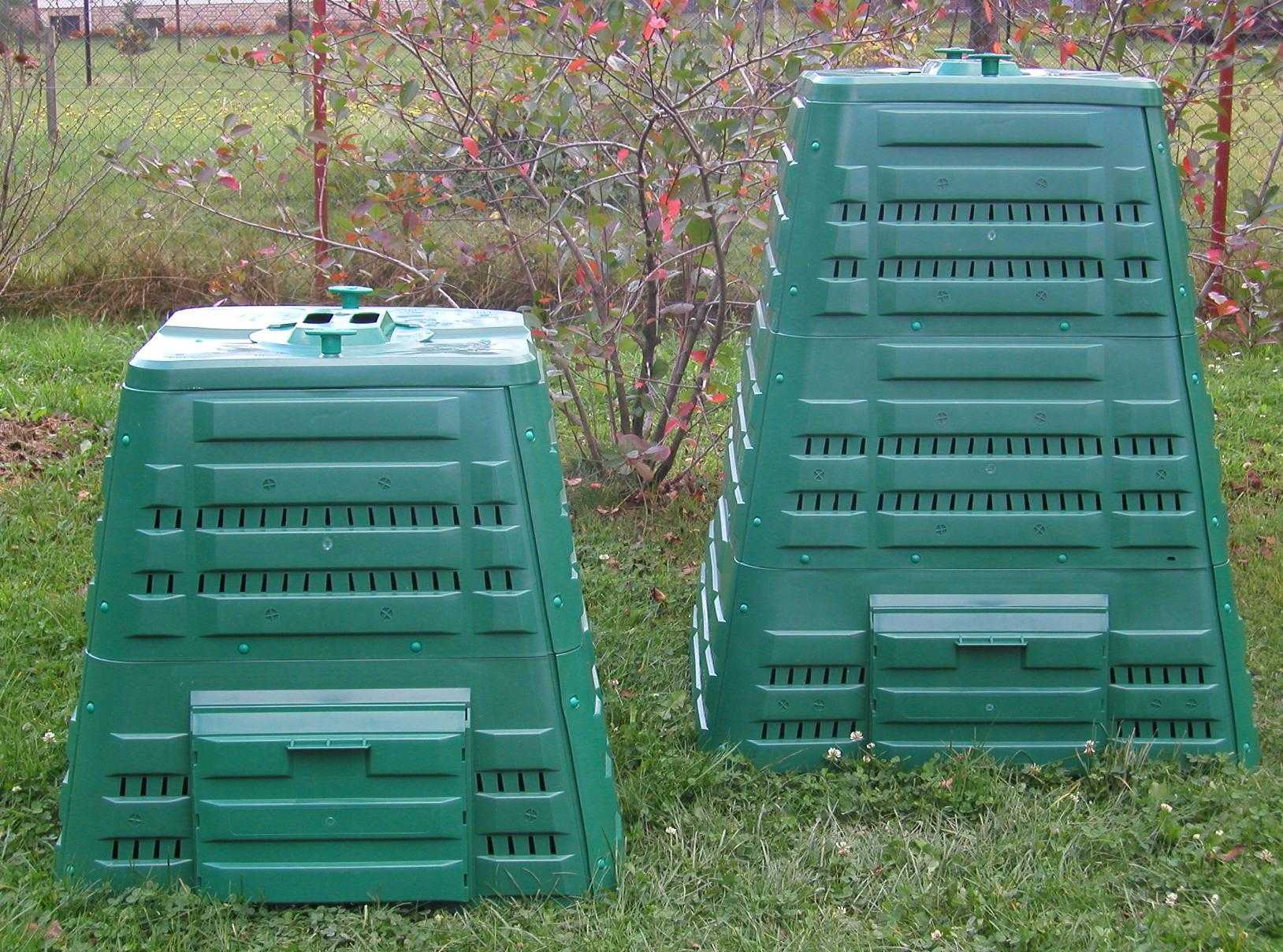Kompostbehållare 400L, kompostbox för varm kompost utomhus åretrunt, Ekobat Termo