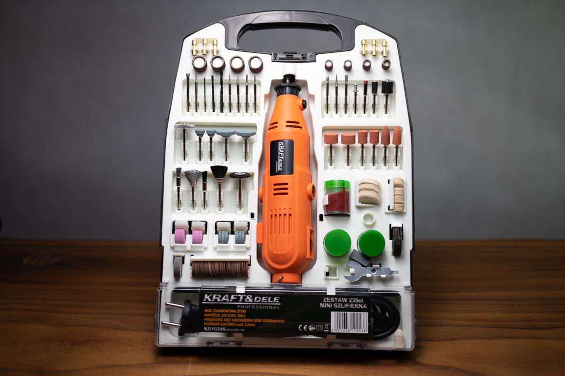 Min slipmaskin 220W, 235 element, 8000-32500 RPM, Kraft & Delle